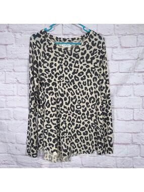 Grayson/Threads Leopard Print Long Sleeve Top - Size S